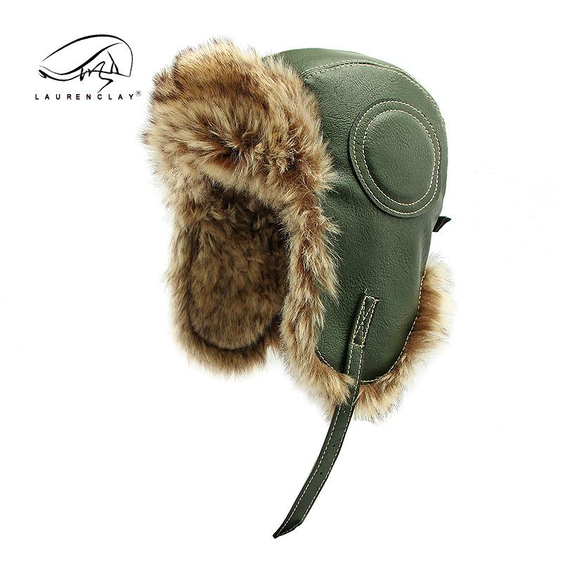 

Шапка Северо-Восток мужская осенне-зимняя из искусственной кожи, уличная ветрозащитная велосипедная шапка, женская теплая шапка-авиатор с защитой ушей XL [about 58-60cm] зелёный