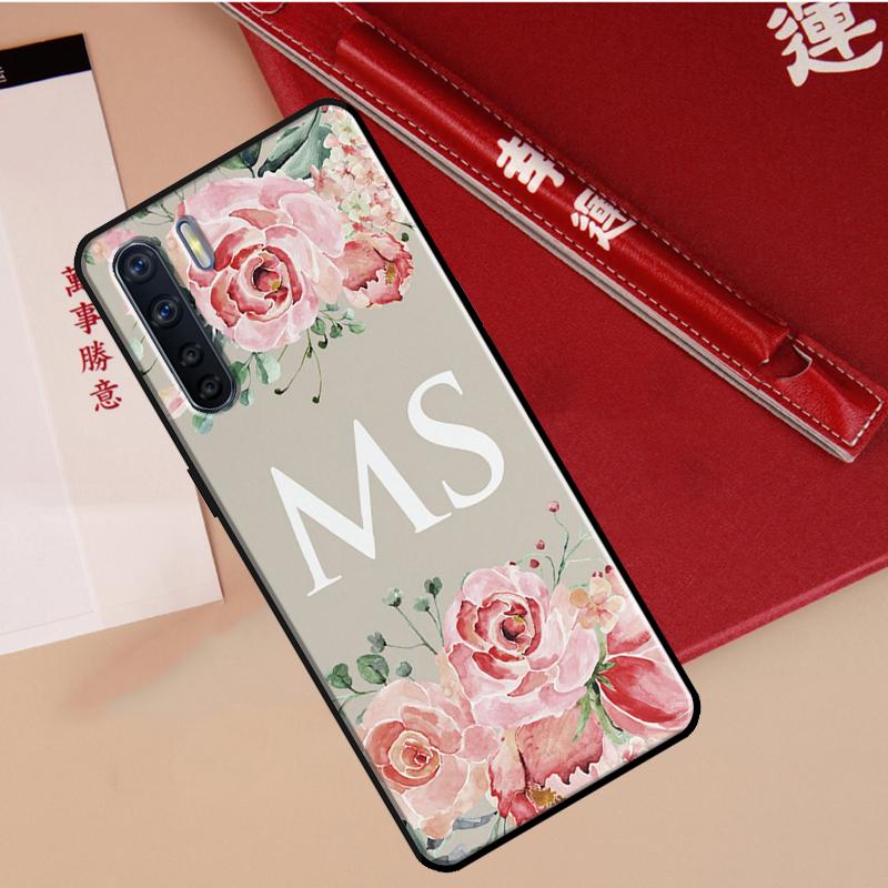 Shinee Hearts Custom Name Initials For OPPO A53 A31 A5 A9 A15 A16 A17 A57S A77 A76 A96 A94 A74 A54 A52 A72 A91 A93 Case Cover