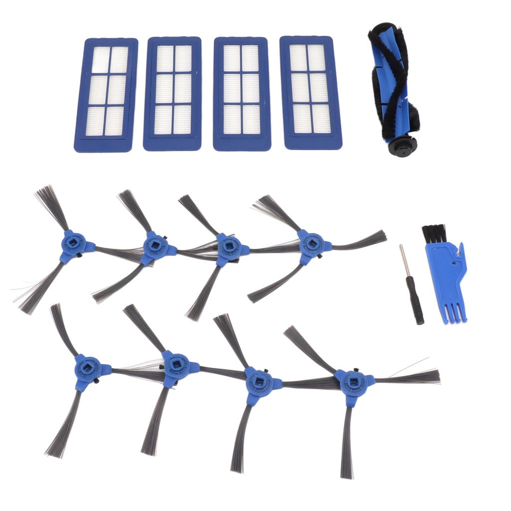 Sweeping Robot Main Side Brush Filter Screen Replacement Kit for RoboVac 11S Max 15C Max 30C Max G30 Edge G10 Hybrid