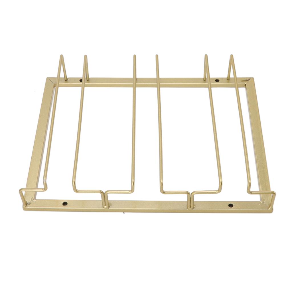 Iron Art Upside Down Wine Glass Holder European Style Hanging Wine Glass Rack Under Cabinet Gold