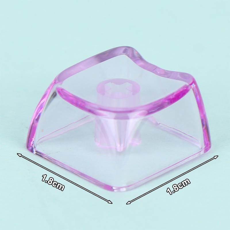 20Pcs Transparent Cute Cat Keycaps PBT 1U Blank MAO Profile for Custom Mechanical Keyboard Modification