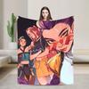 Warm Soft BlanketChild Travel KPop Demon Hunters Throw Blanket  Flannel Bedspread For Living Room Graphic Sofa Bed Cover