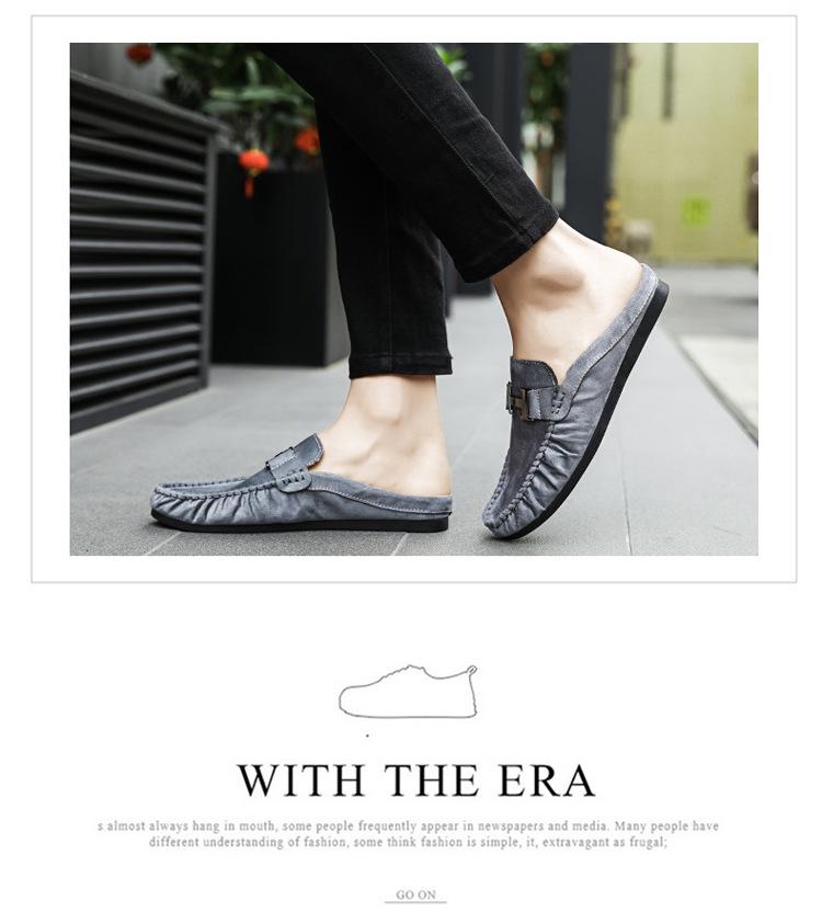 Letní móda Pánské lehké prodyšné nazouvací mokasíny