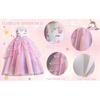 Kids Unicorn Dress with Headband, Jewelry & Accessories, Multicolor, 120 Cm, Ages 4-5