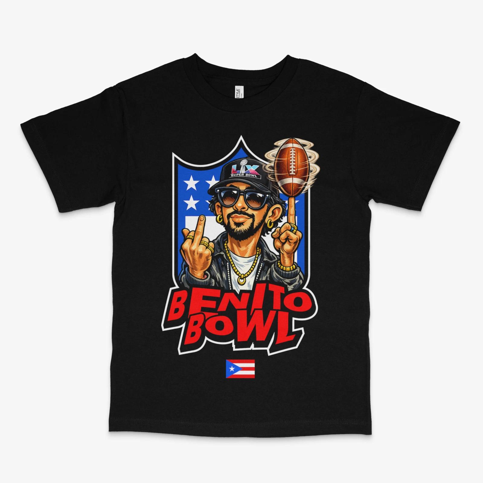 Benito Bowl Bad Bunny  Black  Tee XXL