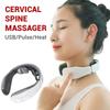 EMS Electric Neck and Shoulder Massager 6 Modes 9 Levels Head and Cervical Spine Massager Adjustable Heat Cervical Vertebra Relax Pain Relief