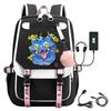 Kpop Anime Backpack Students Teens Daily Use 15-inch Laptop Compatible Oxford Fabric PU Trim 20L Capacity