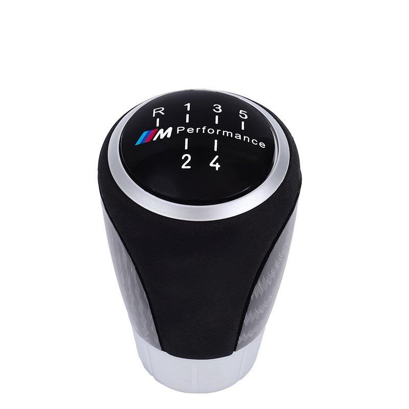 BMW hlavice řadicí páky styl karbonová vlákna semiš