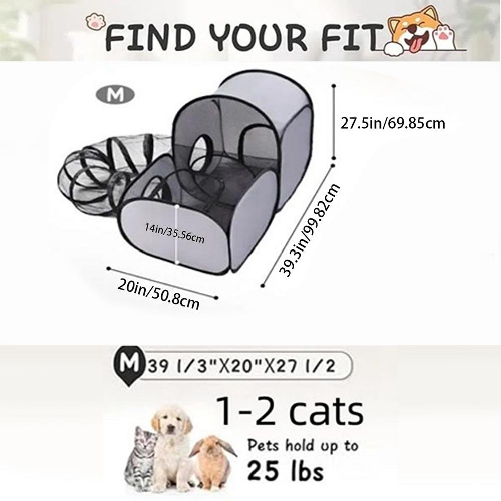 Pet Enclosure Kitten Dog Enclosure Cat House Tent Foldable Enclosure Portable Cat And Dog Panoramic Cage Pet Supplies Oversize