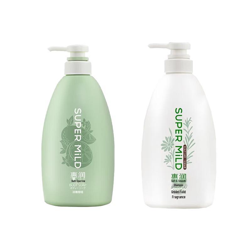 SUPER MILD Green Field Shampoo & Citrus Shower Gel Set