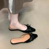 Pink Bow Bag Head Half Slippers Fairy Temperament Fairy Half Support Single Shoes