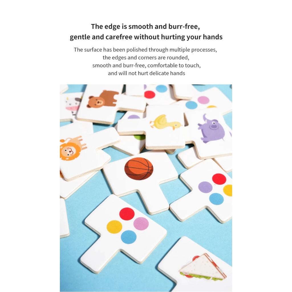 Montessori Wooden Pattern Shape Matching Puzzle Game for Kids Early Educational Toys Color Cognitive Toy Animal Game Box Gifts