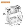 Multifunctional Stainless Steel Kitchen Rack: Knife, Chopping Board, and Chopstick Holder