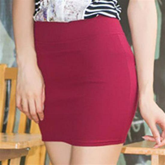 Plus Size High-Waisted Bodycon Pencil Skirt for Women, Summer Slimming Hip-Hugging Stretch Skirt