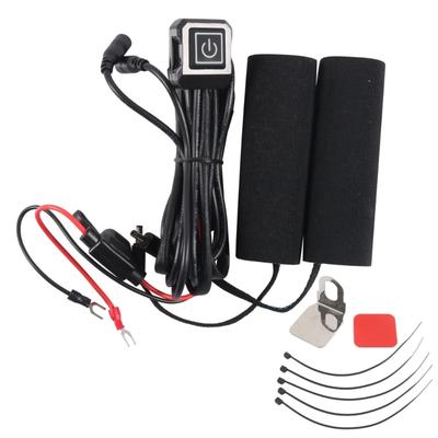 Abrasion Resistant Motorcycle Handle Heating Grips 12V Intelligent Temperature Control 3 Modes Built In Thermal Chip