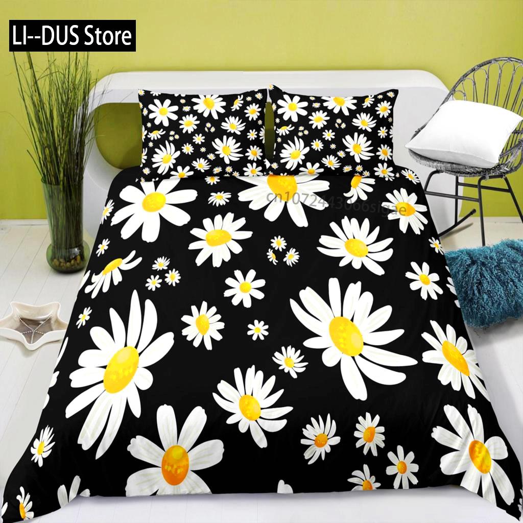 

Comforter Flower Pink Floral Small Fresh Style Bedding Set For Kids Girls Flower Theme Soft Microfiber 2/3Pcs Comforter (quilt)-EU Single(135*200cm)3pcs