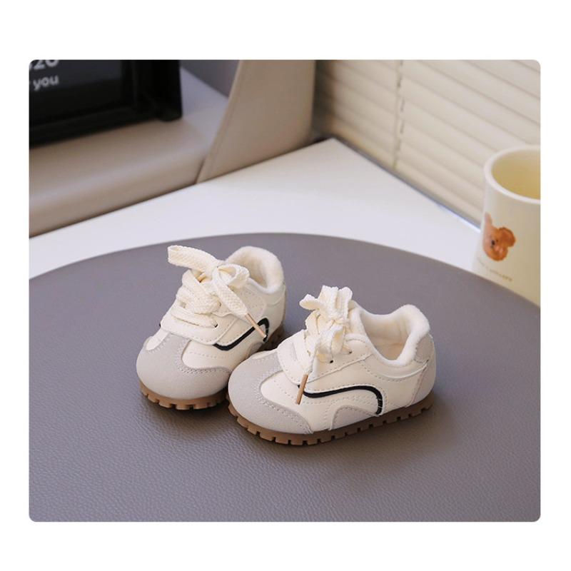 Winter New Velvet Baby Toddler Shoes Soft Sole Non-slip Men's and Women's Baby Cotton Shoes Warm Small Board Shoes