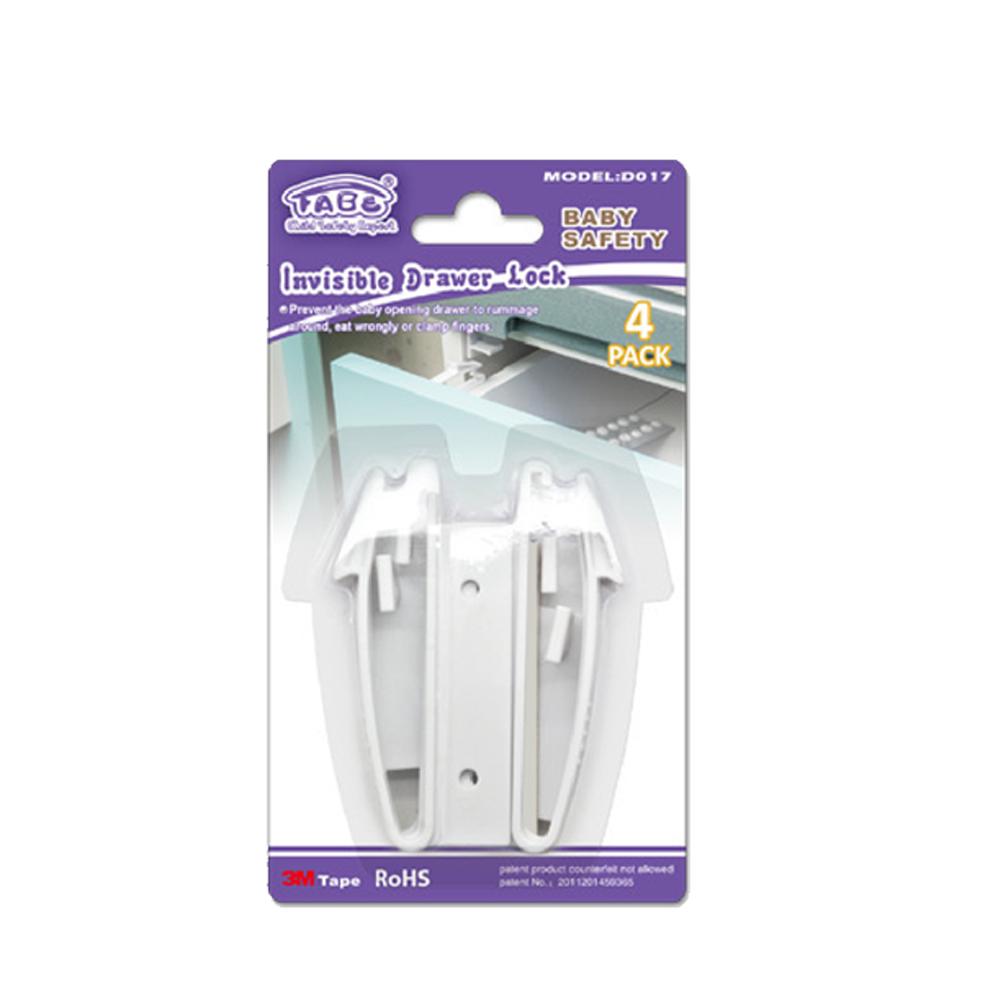 4 шт./компл. Детские безопасные невидимые защелки Замки Защита детей Ящик Дверь Шкаф Замок Пластиковый Шкаф 4pcs