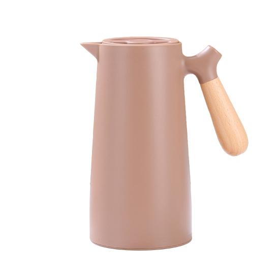 

Thermal Flask 1000ml Capacity Water Dispenser Kettle with Wood Handle Vacuum Insulated Water Bottle Leak-proof Insulated Kettle for Home Office Dorm 1000ML коричневий