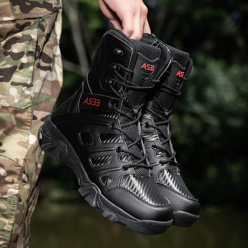 Zomer Mesh Training Militaire Laarzen Ultralicht Antislip Slijtvast Ademend Outdoor Wandelen Klimschoen Heren Tactisch.