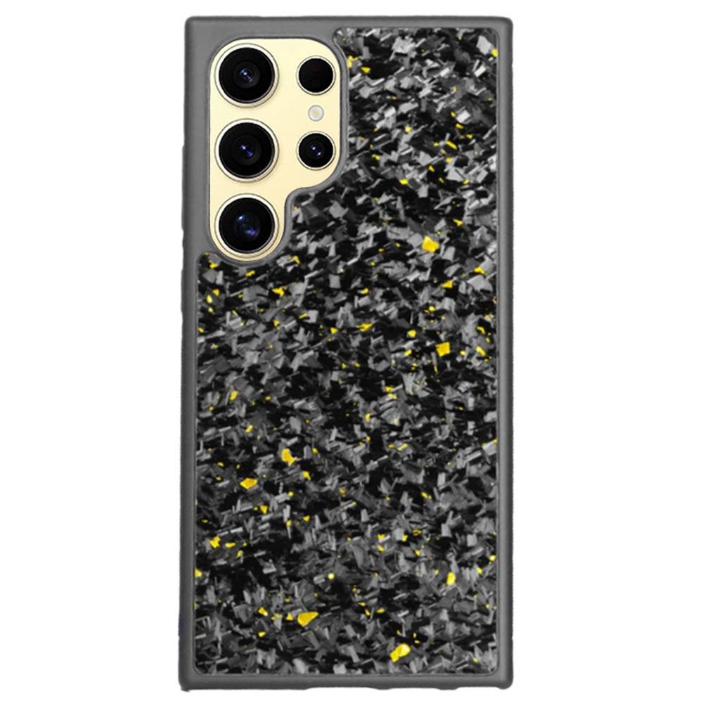 

For Samsung Galaxy S24 Ultra Magnetic Case Forged Texture Aramid Fiber+TPU Anti-Slip Phone Cover C
