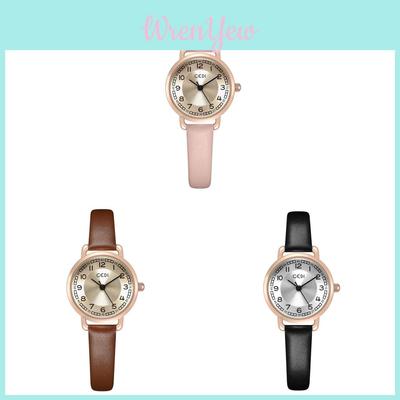 Gadi Vintage Style Ladies Quartz Watch With Waterproof Leather Strap For Fashion Enthusiasts