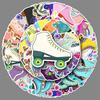 50-Piece Roller Skate Graffiti Stickers: Trendy Waterproof Decorations for Phone, Suitcase, and Water Bottle