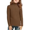 Children's Fashionable Casual Fleece Turtleneck Long-sleeved Top