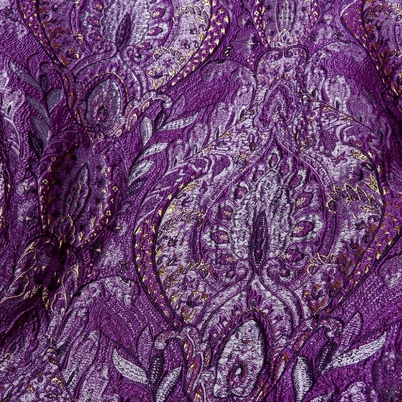 

100*150CM European Style Designer Fabric Ethnic Palace Style Bright Silk 3D Texture Embossed Jacquard Fabric DIY Jacket Skirt 100x140cm