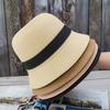 Summer Fashion Women Straw Hat Lady Summer Sun Hat Visor Cap Panama Style Bucket Cap Strawhat Beach Hat Outdoor Girl Cap
