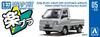 Aoshima Bunka Kyozai Scale Rakupla Snap Kit Subaru Sambar Truck Sterling Silver Metallic Plastic Model Kit 1/32 No.05-SS Pre-Colored (Automobile)