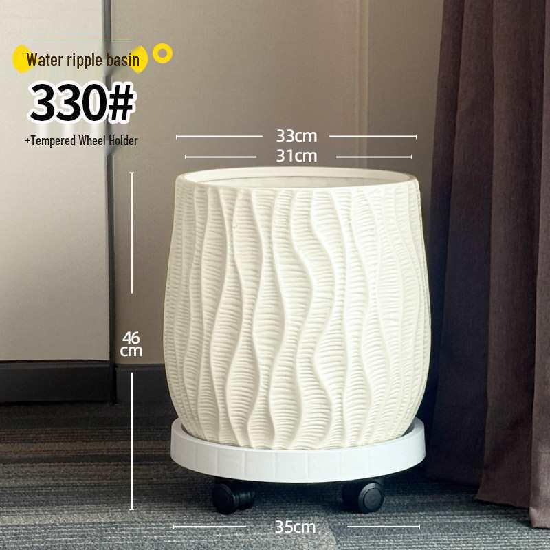 Large Caliber Resin Flower Pot for Monstera Deliciosa - Durable, Thickened Design with a Luxurious Touch