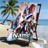 Custom Name Personalized Final Fantasy Print Beach Towel, for Trip Camping Beach Party Home Decor, Birthday Gift for Family & Friends