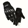A Pair of Durable Touch-screen Motorcycle and E-bike Gloves with Stainless Steel Protection Not Water-washed Polyester for Outdoor Leisure
