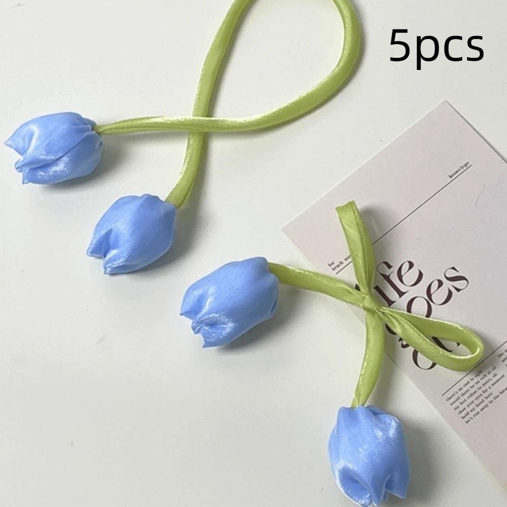 5Pcs Set Gift Wrapping DIY Baking Decoration Lace-up Hair Cord Accessories Tulip Curtain Straps