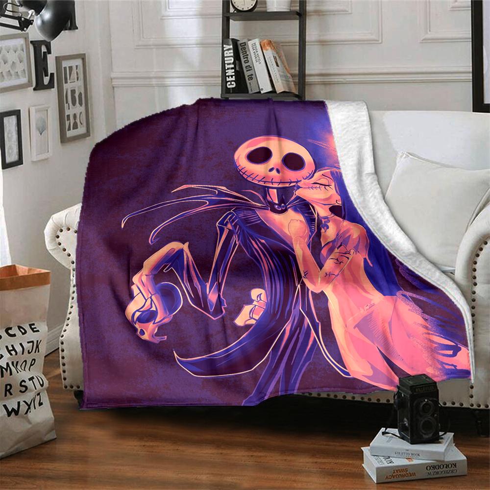 Nightmare Before Christmas Blanket Soft Throw Blanket For Home Bedroom Bed Sofa Travel Office Solid Christmas Blanket