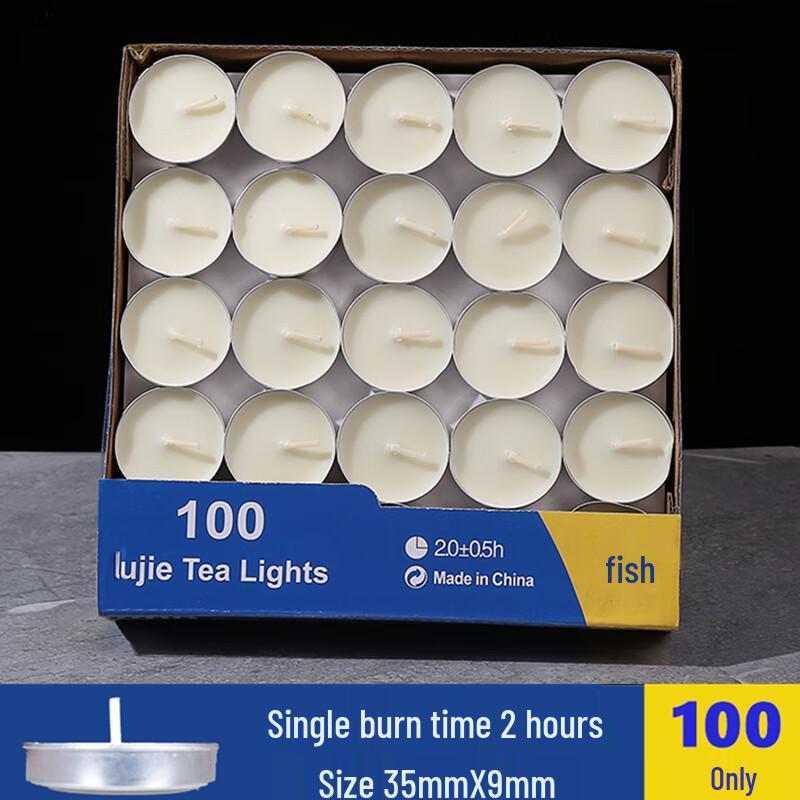 Jiemengzhe Smokeless Odorless Tea Light Candles