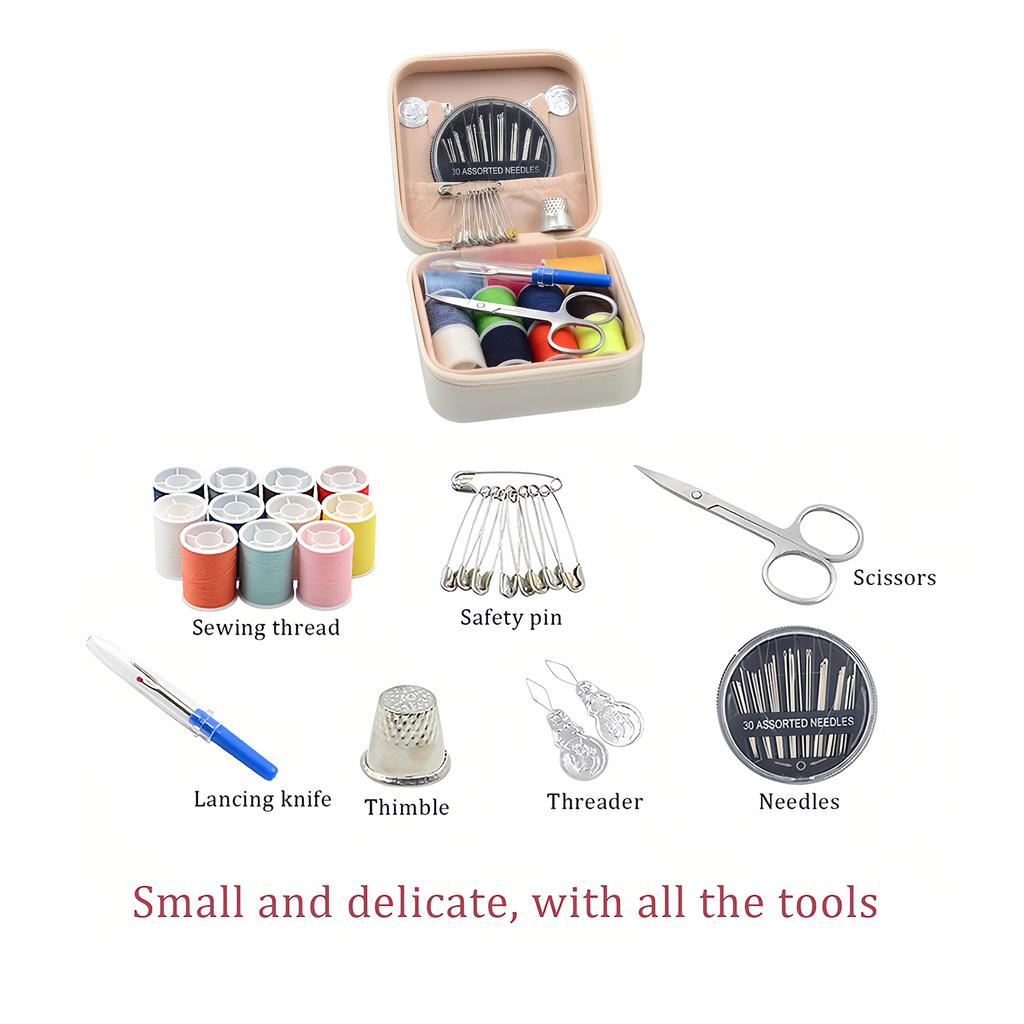 Large Capacity Sewing Kit High-Quality Practical Double-Layer Multifunctional Portable Sewing Case Set for Home Use