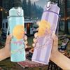 1PC Moon Cherry Blossom Branch Scene 750ml Color Plastic Sports Water Bottle Leakproof Flip Straw Lid For Sports Office Home Use