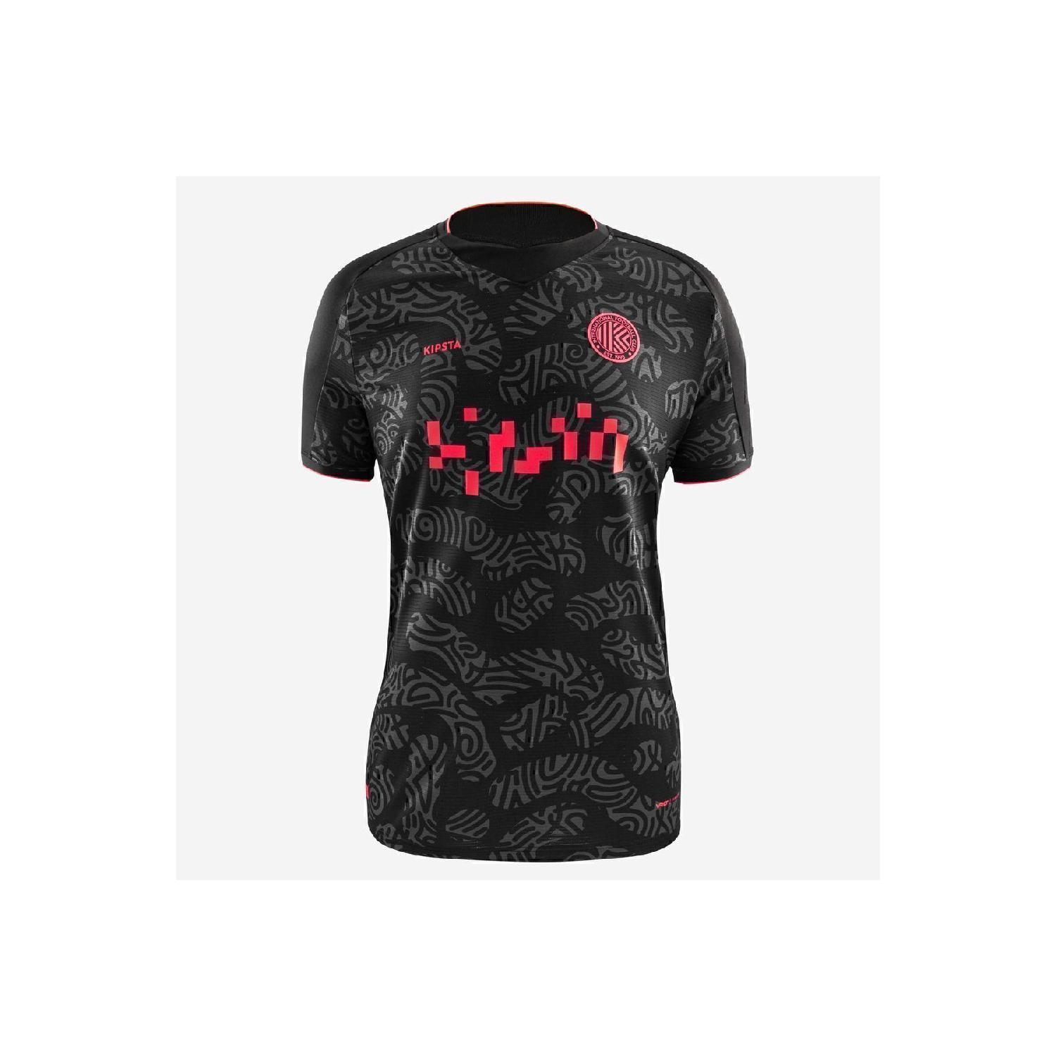 

Kipsta Short Sleeve Football Jersey / T-shirt - Pink / Black / Gray - Viralto Ii XS
