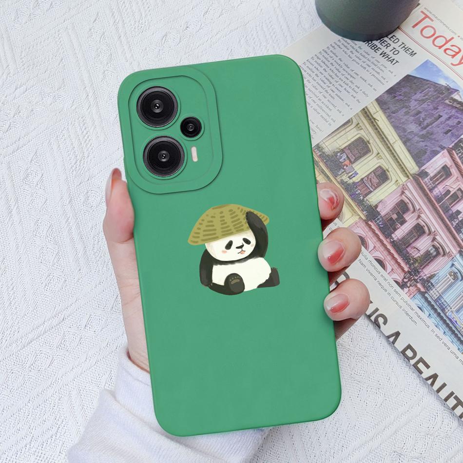 Case For Poco F5 Pro Painted Flowers Soft Liquid Silicone Camera Lens Protection Back Cover For Xiaomi Poco F 5 F5Pro Protectors