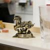 Brass Wealth Fortune Horse Figurine Good Luck Success Horse Ornament Small Horse Statue Decor Collectible Sculpture Ornament