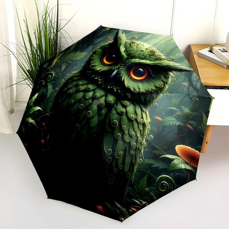 AnimalsElves Pattern Pattern New Style Umbrella, 1 Piece Automatic Folding Umbrella, Portable Travel Umbrella, Outdoor Umbrella, Birthday Gift