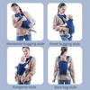 4-In-1 Baby Carrier Waist Stool, Newborn to Toddler, Front And Back Carry