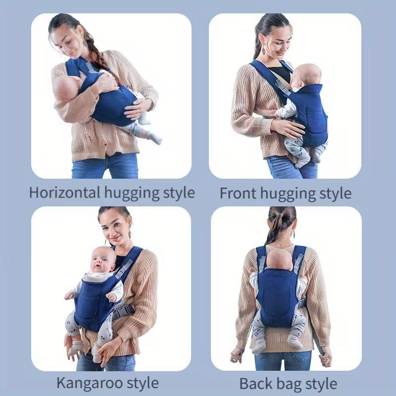 4-In-1 Baby Carrier Waist Stool, Newborn to Toddler, Front And Back Carry