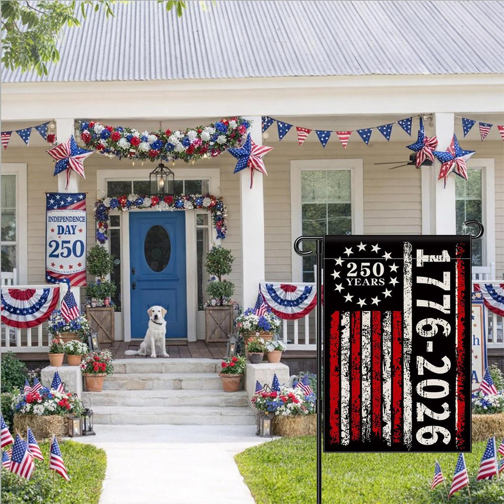 Courtyard Garden Flag Decorative Flag Decorative Yard Flag Decorative Garden Flag For The 250th Anniversary Of The United States