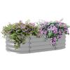 Raised Garden Bed Planter Modular Raised Bed, Weather-Resistant, Open Bottom, 105 X 62 X 30 Cm, Silver