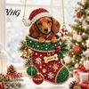 Decorative Hanging Ornaments for Home Christmas Diamond Art Ornament, 2D Acrylic Pearl Painting Chain Pattern Suncatcher, Holiday Window Pendant Wall