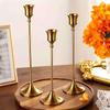 European Retro Luxury Candle Holder, Creative Nordic Iron Art Trumpet Bell Design