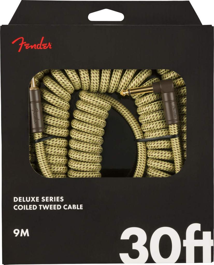 Fender Štítový luxusní spirálový tvídový kabel, 30',